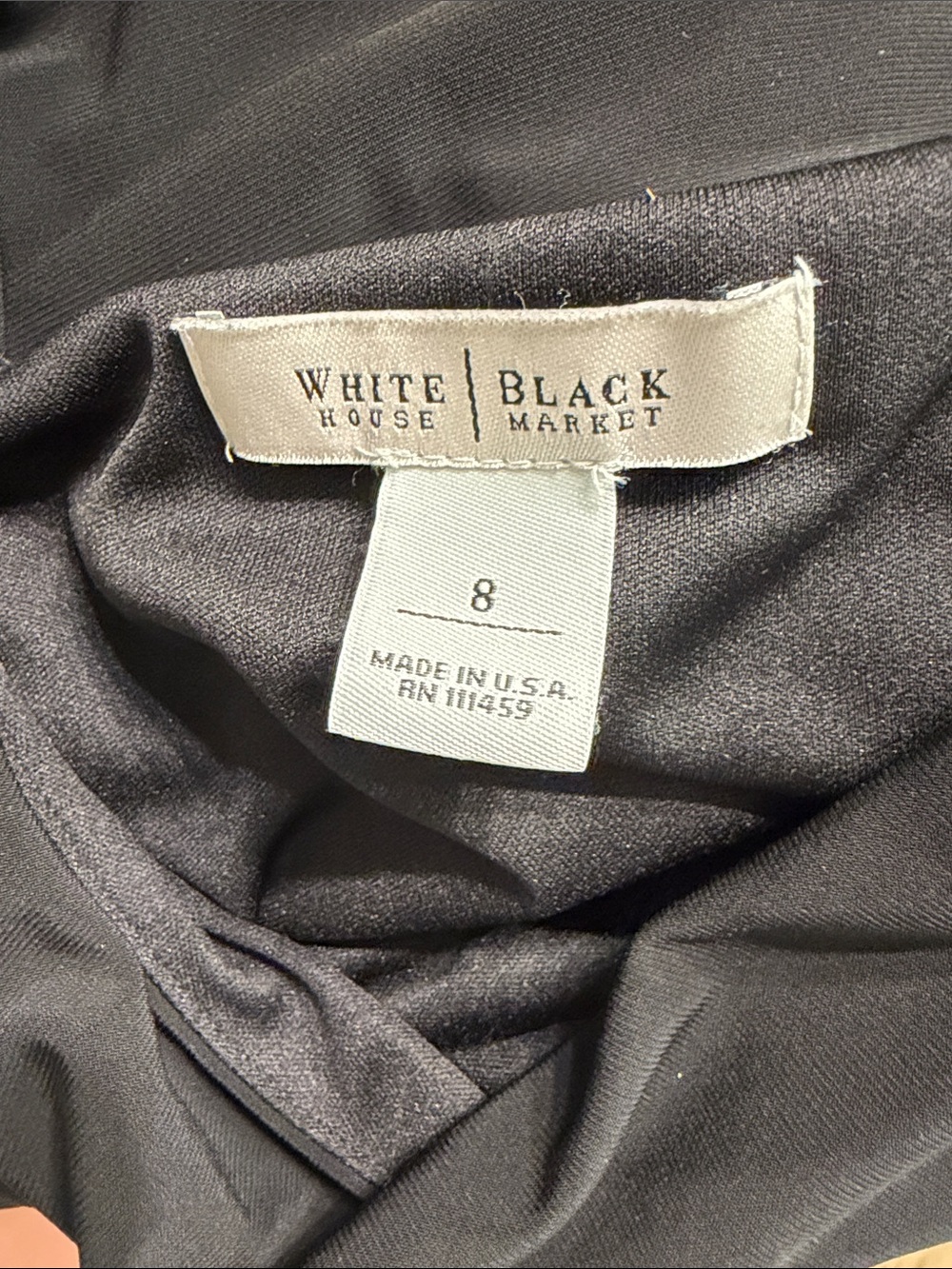 White House Black Market Black One-Shoulder Draped Dress - Picture 7 of 8